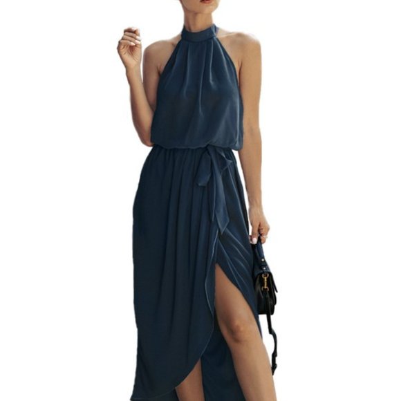 Dresses & Skirts - The Navy Halter Dress
